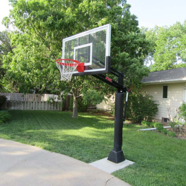 Attack™ Adjustable In-Ground Bolt-Down Basketball Hoop by First Team - Image 2
