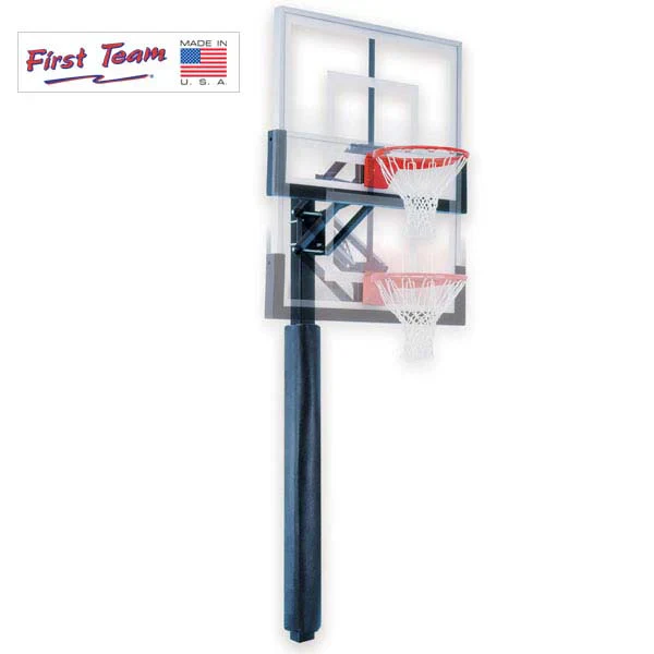 Champ™ Adjustable In-Ground Bolt-Down Basketball Hoop by First Team