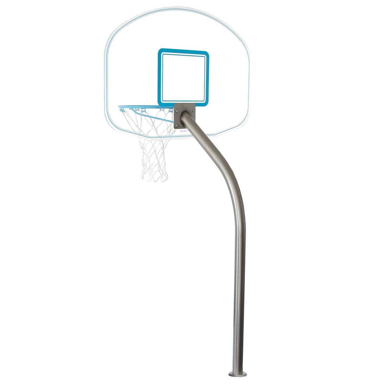 Dunn Rite Clear Hoop Jr. Deck-Mounted Pool Basketball Hoop (1.90" Post, Anchor not Included) - Image 3