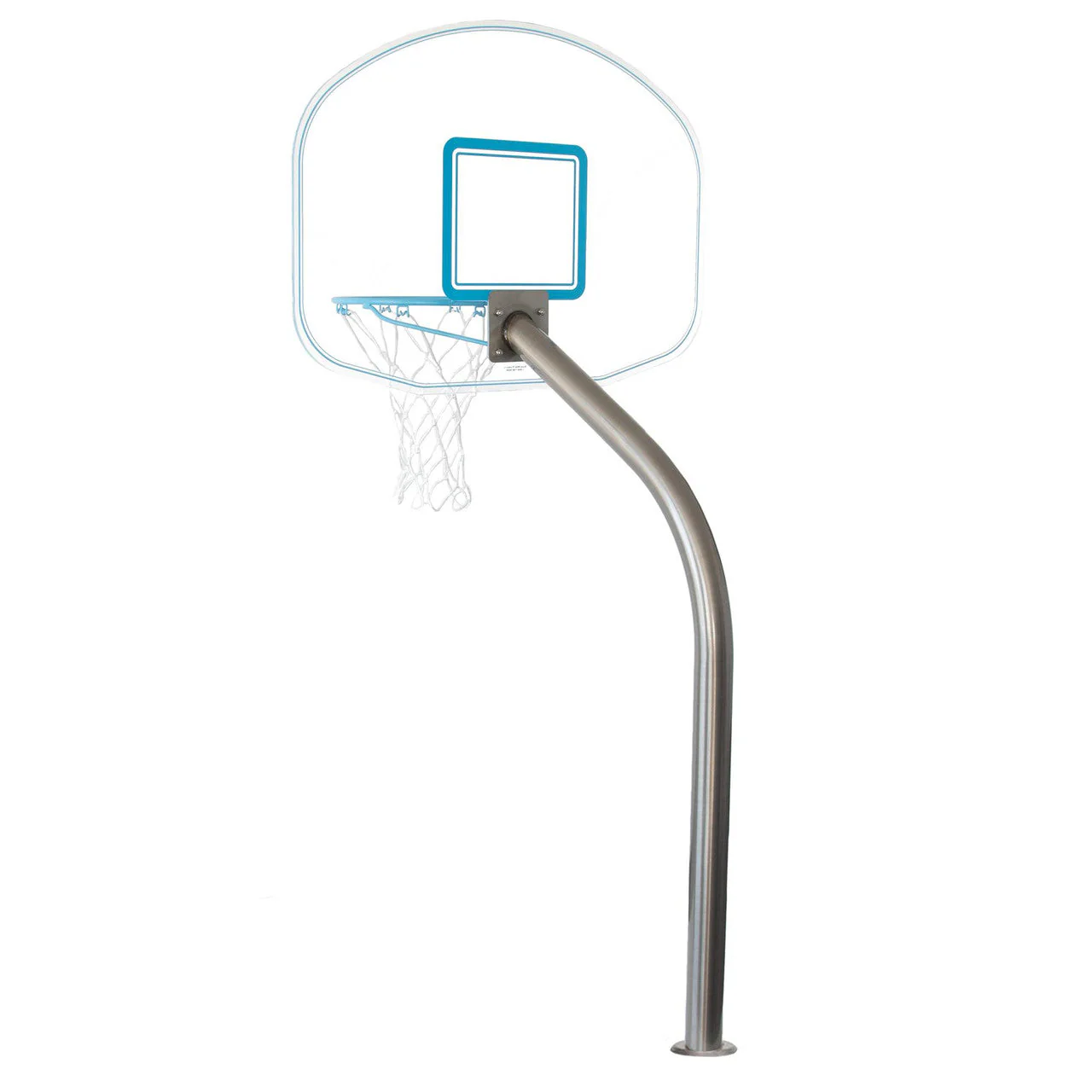 Dunn Rite Clear Hoop Jr. Deck-Mounted Pool Basketball Hoop (2 & 3/8" Post) - Image 4
