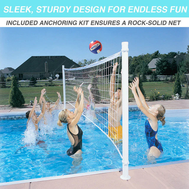 Dunn Rite Deck Shoot Combo Deck-Mounted Pool Basketball & Volleyball Set - Clear - Image 3