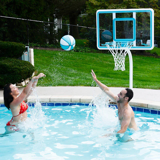 Dunn Rite Deck Shoot Combo Deck-Mounted Pool Basketball & Volleyball Set - Clear - Image 4
