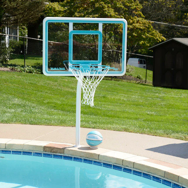 Dunn Rite Deck Shoot Combo Deck-Mounted Pool Basketball & Volleyball Set - Clear - Image 6