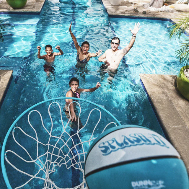 Dunn Rite Deck Shoot Combo Deck-Mounted Pool Basketball & Volleyball Set - White - Image 4