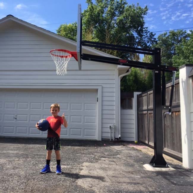 Force™ Adjustable In-Ground Bolt-Down Basketball Hoop by First Team - Image 5