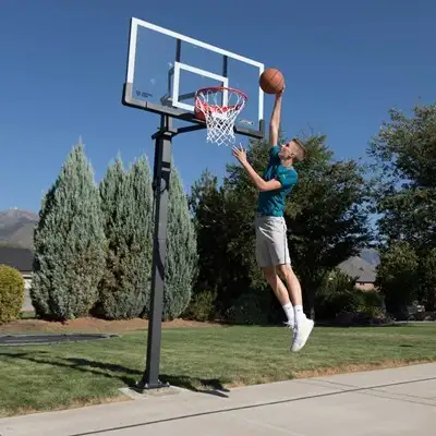 Lifetime Adjustable Bolt Down Basketball Hoop (60-Inch Tempered Glass) - Image 14