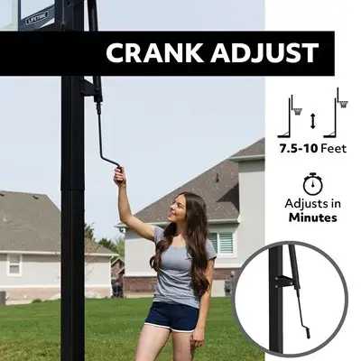 Lifetime Adjustable Bolt Down Basketball Hoop (60-Inch Tempered Glass) - Image 5
