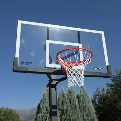 Lifetime Adjustable Bolt Down Basketball Hoop (60-Inch Tempered Glass) - Image 9