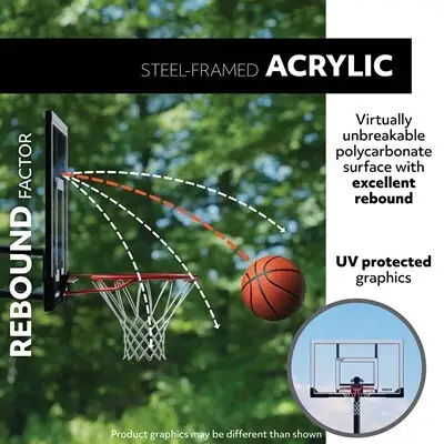 Lifetime Adjustable In-Ground Basketball Hoop (54-Inch Acrylic) - Image 4