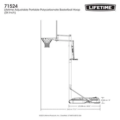 Lifetime Adjustable Portable Basketball Hoop (54-Inch Polycarbonate) - Image 18