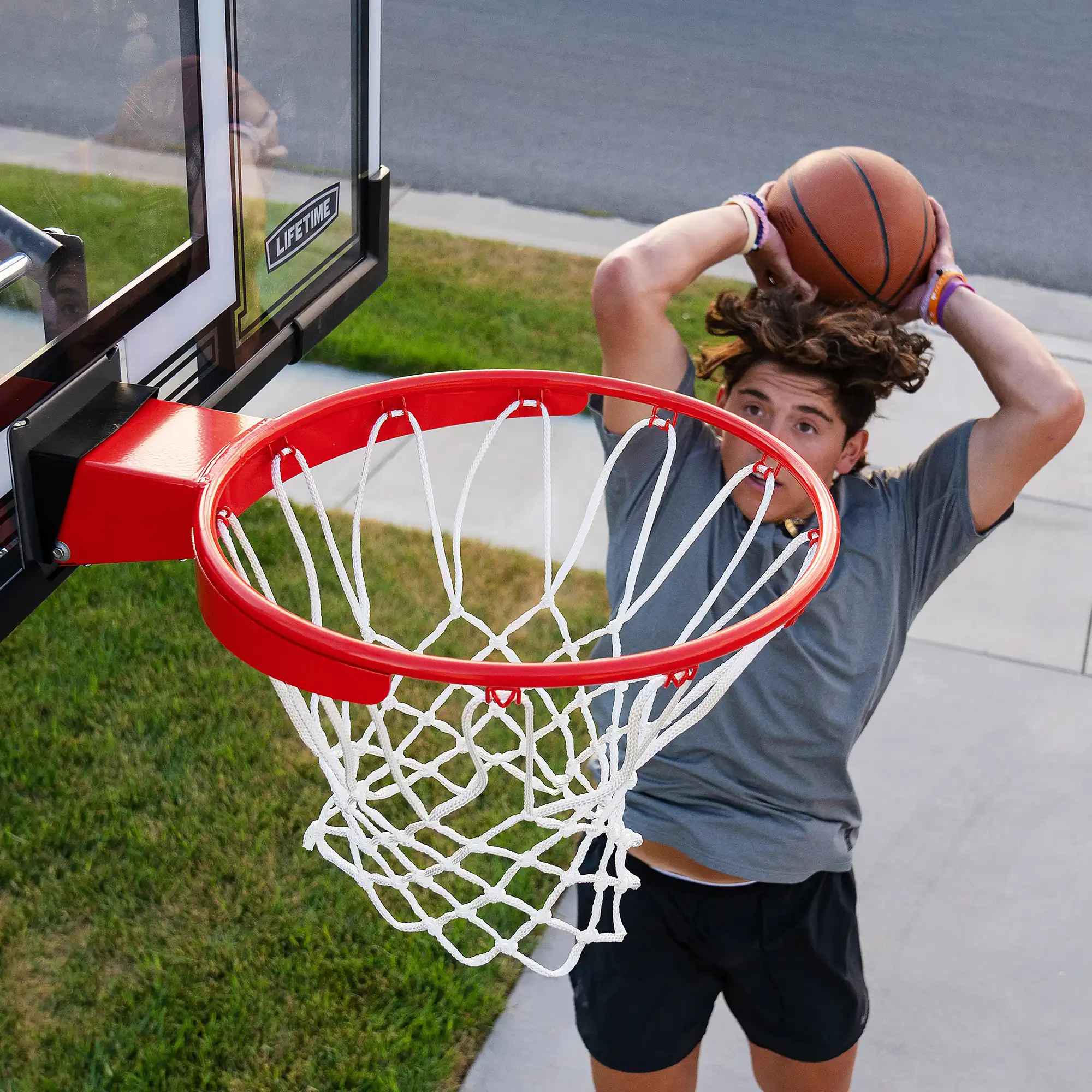 Lifetime Adjustable Round In-Ground Basketball Hoop (54-Inch Polycarbonate) - Image 11