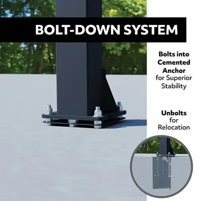 Lifetime Crank Adjust Bolt Down Basketball Hoop (54-Inch Tempered Glass) - Image 6