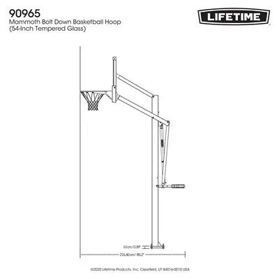 Lifetime Mammoth Bolt Down Basketball Hoop (54-Inch Tempered Glass) - Image 20