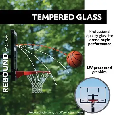 Lifetime Mammoth Bolt Down Basketball Hoop (54-Inch Tempered Glass) - Image 3