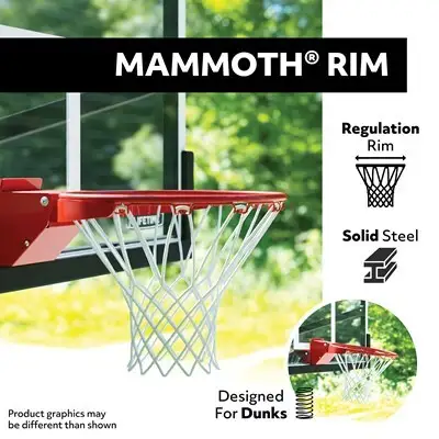 Lifetime Mammoth Bolt Down Basketball Hoop (54-Inch Tempered Glass) - Image 4