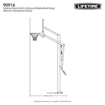 Lifetime Mammoth Bolt Down Basketball Hoop (60-Inch Tempered Glass) - Image 13