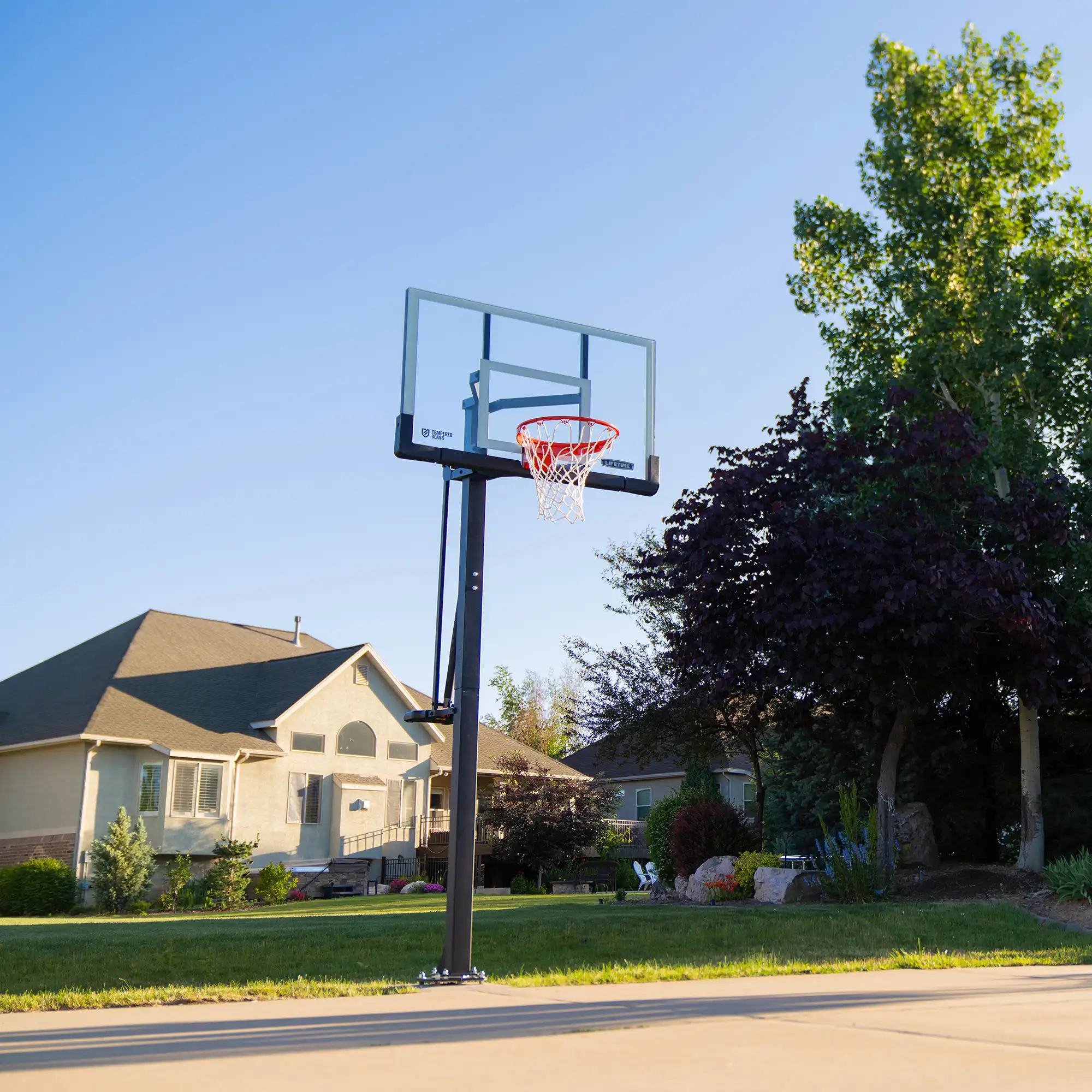 Lifetime Mammoth Lift Bolt Down Basketball Hoop (54-Inch Tempered Glass) - Image 9