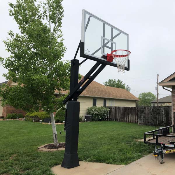 Stainless Olympian™ Adjustable In-Ground Bolt-Down Basketball Hoop by First Team - Image 3