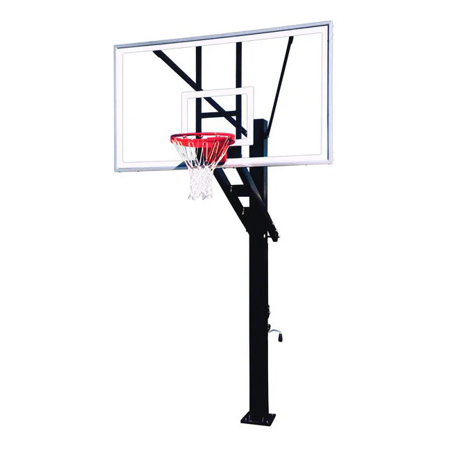 Stainless Olympian™ Adjustable In-Ground Bolt-Down Basketball Hoop by First Team - Image 6